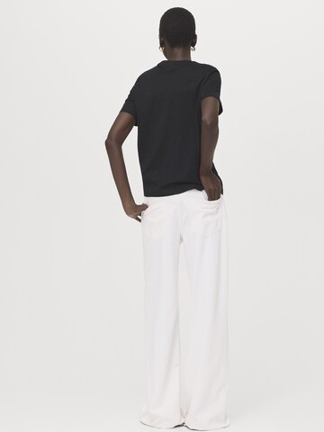 MANGO Majica 'CHALS' | črna barva