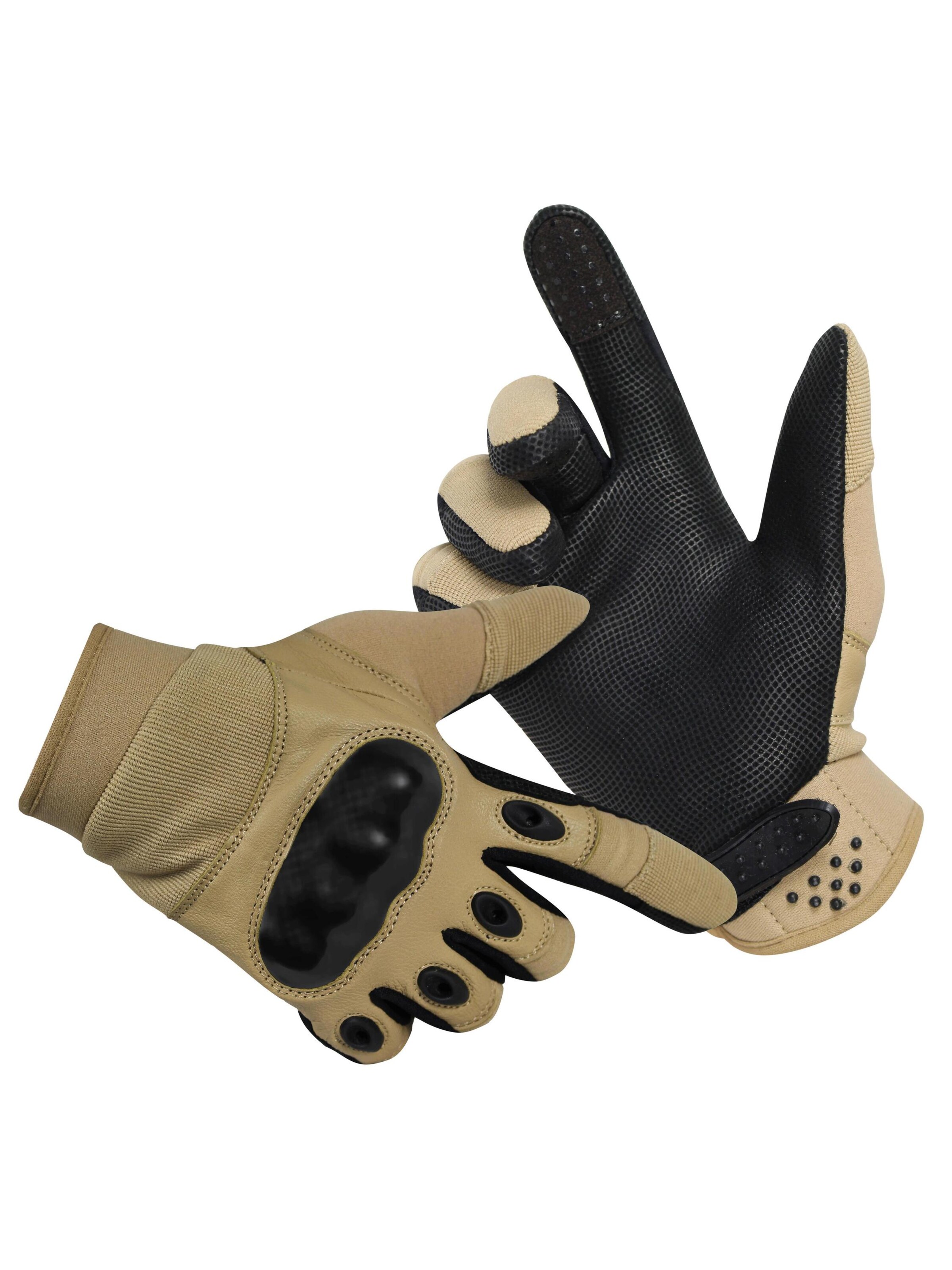 normani Fingerhandschuhe ' Delta Force ' in Beige: Vorderseite