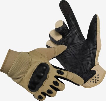 normani Full Finger Gloves ' Delta Force ' in Beige: front