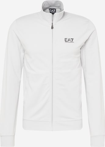 Veste de survêtement EA7 Emporio Armani en gris : devant