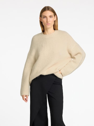 SELECTED Pullover i beige: forside