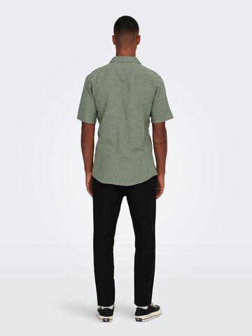 Only & Sons - Ajuste estrecho Camisa 'Caiden' en verde