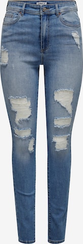 ONLY Skinny Jeans 'WAUW' in Blauw: voorkant