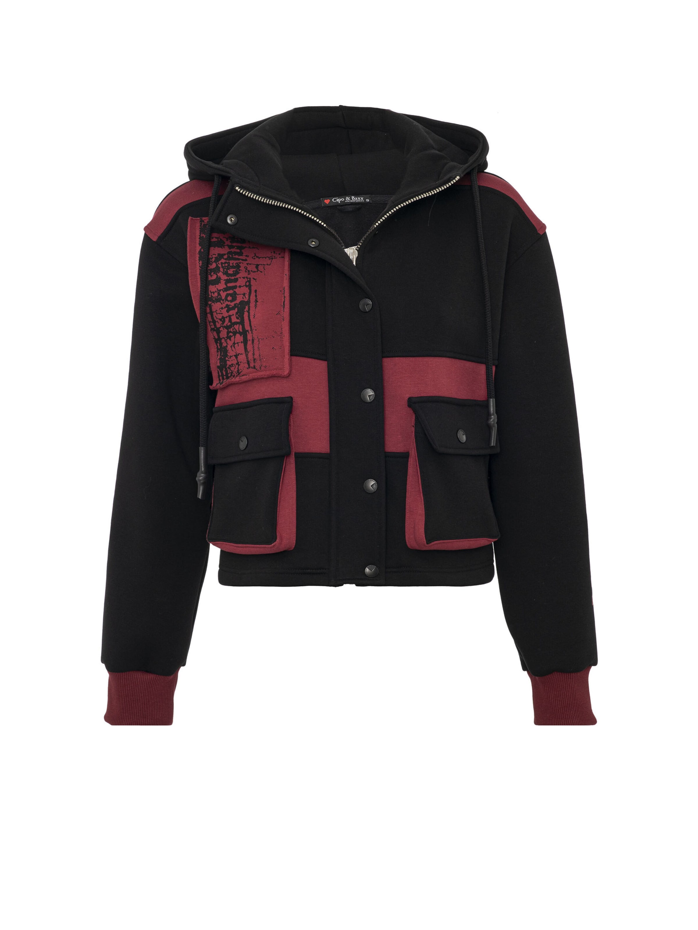 CIPO & BAXX Sweat jacket in Black: front