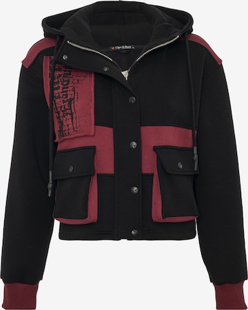CIPO & BAXX Sweatjacke WL383, sportlicher Stil in Schwarz: Vorderseite