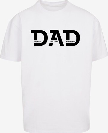 Merchcode Shirt ' Fathers Day - The Man, The Myth, The Legend ' in Wit: voorkant