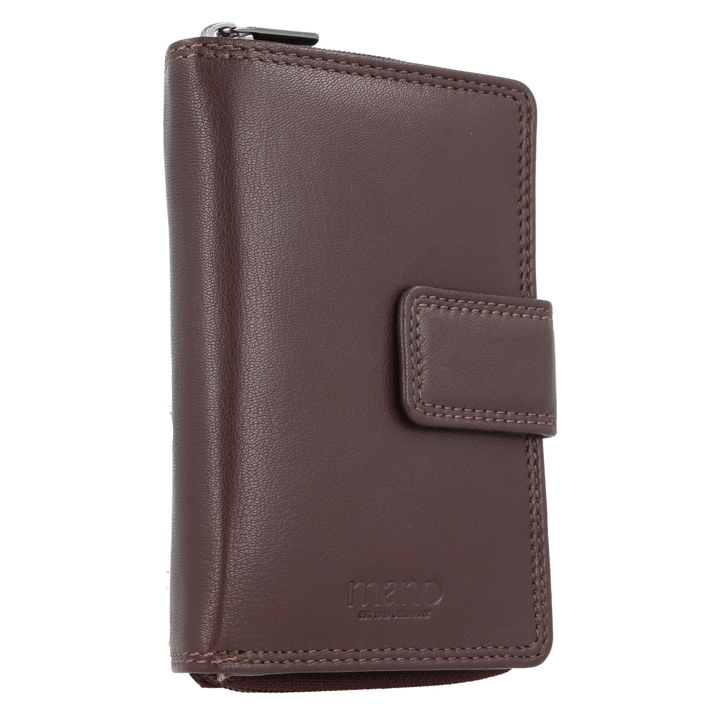 mano Portemonnee 'Donna Giulia' in Bruin