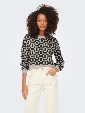 Pull-over 'Geo' ONLY en beige : devant