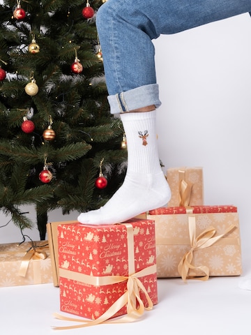Occulto Socks 'Claus' in White