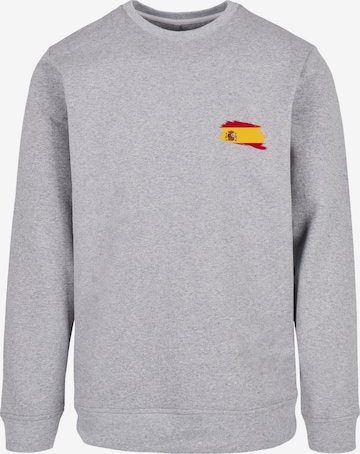 F4NT4STIC Sweatshirt 'Spain Spanien Flagge' in Grau: predná strana