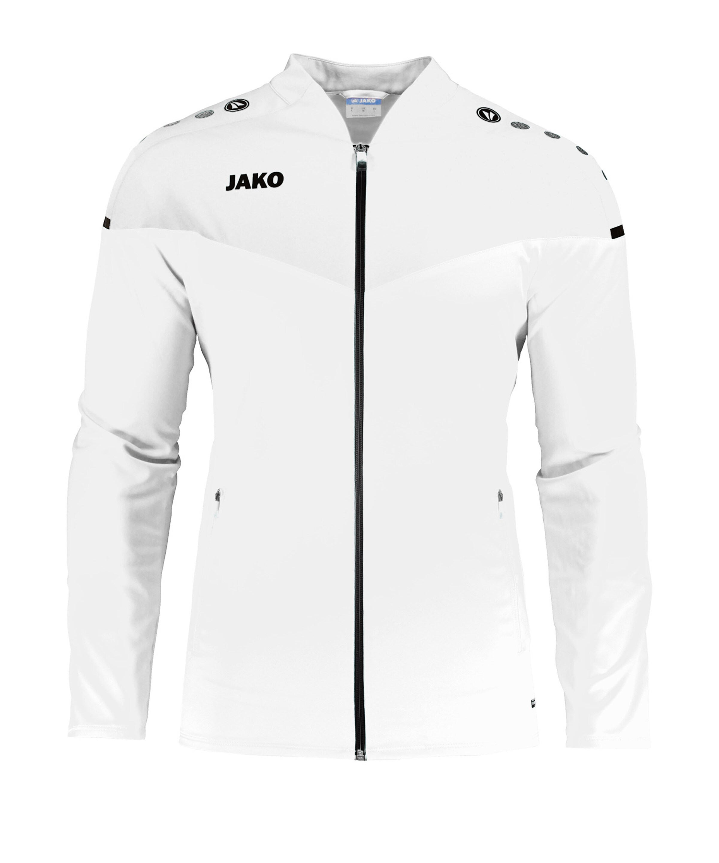 JAKO Athletic Jacket in White: front