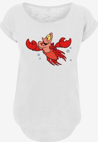 Maglietta 'Disney The Little Mermaid Sebastian Bubbles' di F4NT4STIC in bianco: frontale