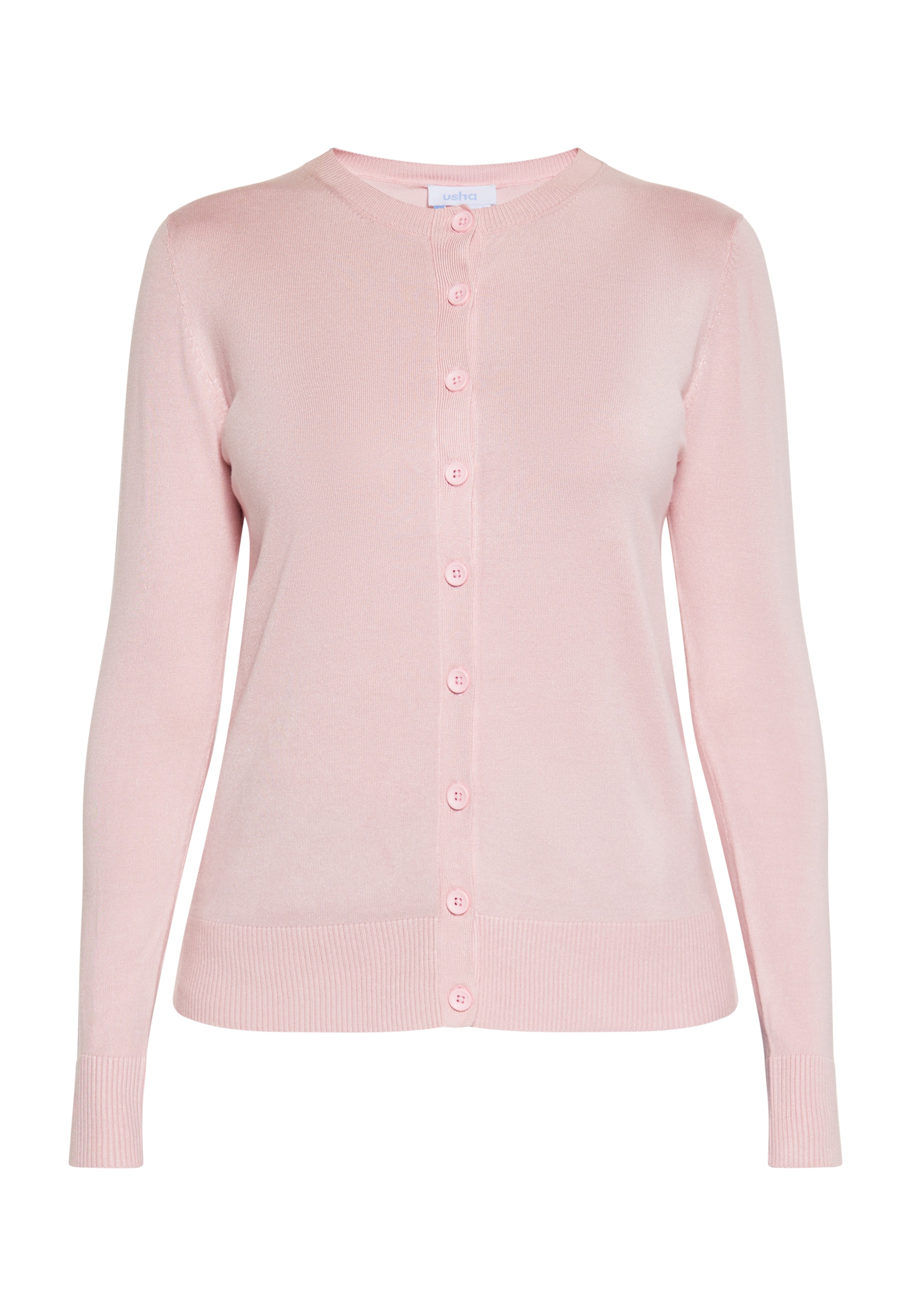 usha BLUE LABEL Вязаная кофта в Ярко-розовый: спереди
