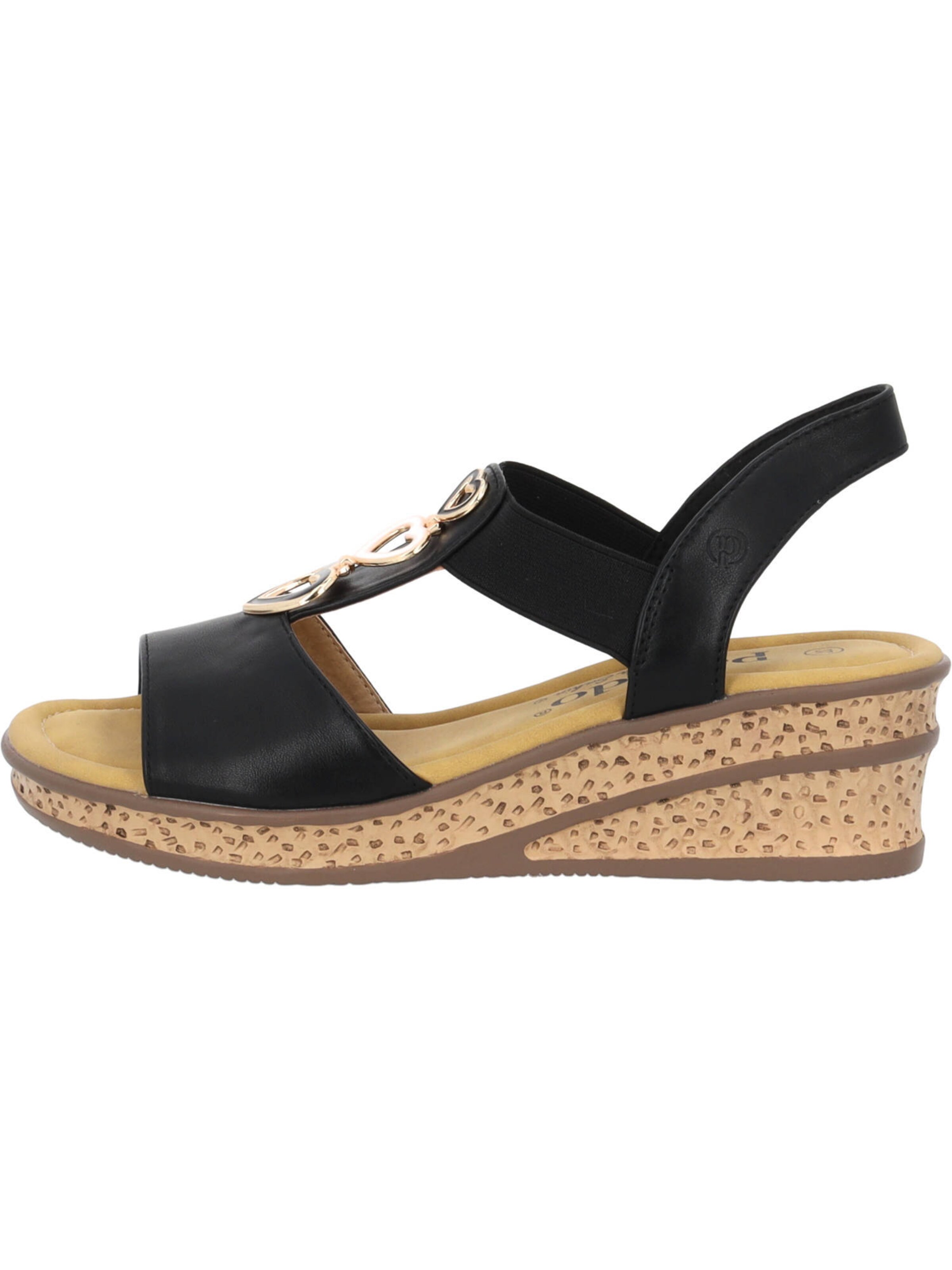 Palado by Sila Sahin Sandaal 'Selri' in Zwart: voorkant