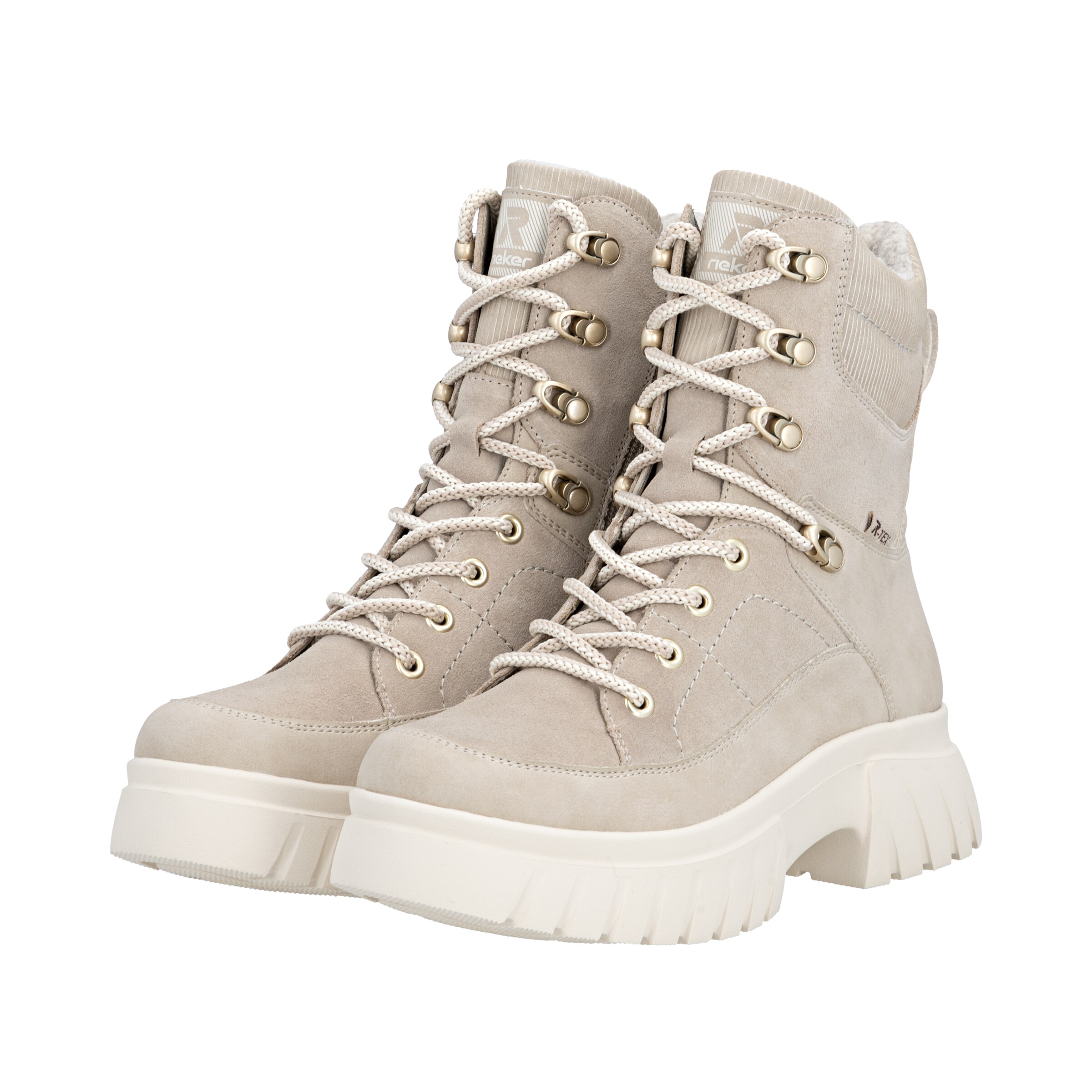 Rieker Sport Μποτάκι με κορδόνια σε μπεζ