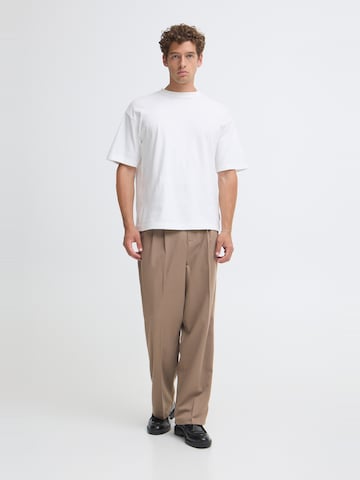 Casual Friday Loose fit Pleat-Front Pants 'CFGrant' in Brown