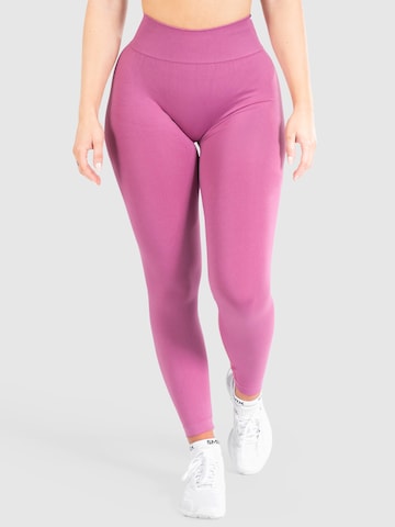 Smilodox Skinny Leggings 'Slayton Scrunch' in Roze: voorkant