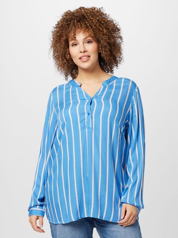 KAFFE CURVE Blouse 'SIDA' in Blue: front