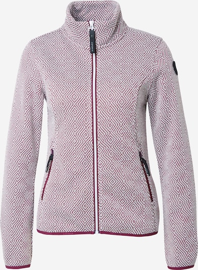ICEPEAK Functionele fleece jas 'AULTI' in de kleur Wijnrood / Zwart / Wit, Productweergave