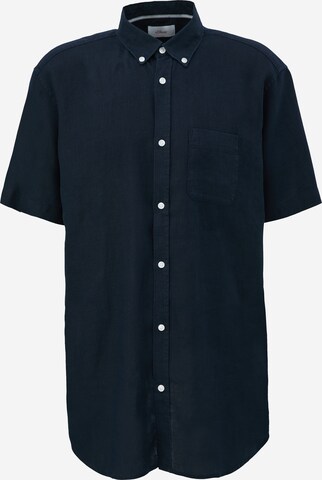 s.Oliver Men Tall Sizes Regular Fit Hemd in Blau: predná strana