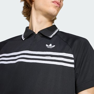 ADIDAS ORIGINALS Poloshirt 'CHEST STRIPES SLIM' in Schwarz