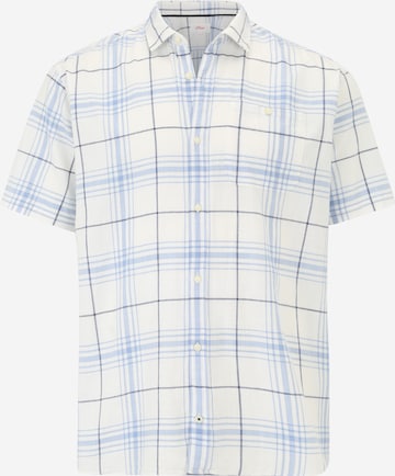 s.Oliver Men Big Sizes Button Up Shirt in Beige: front