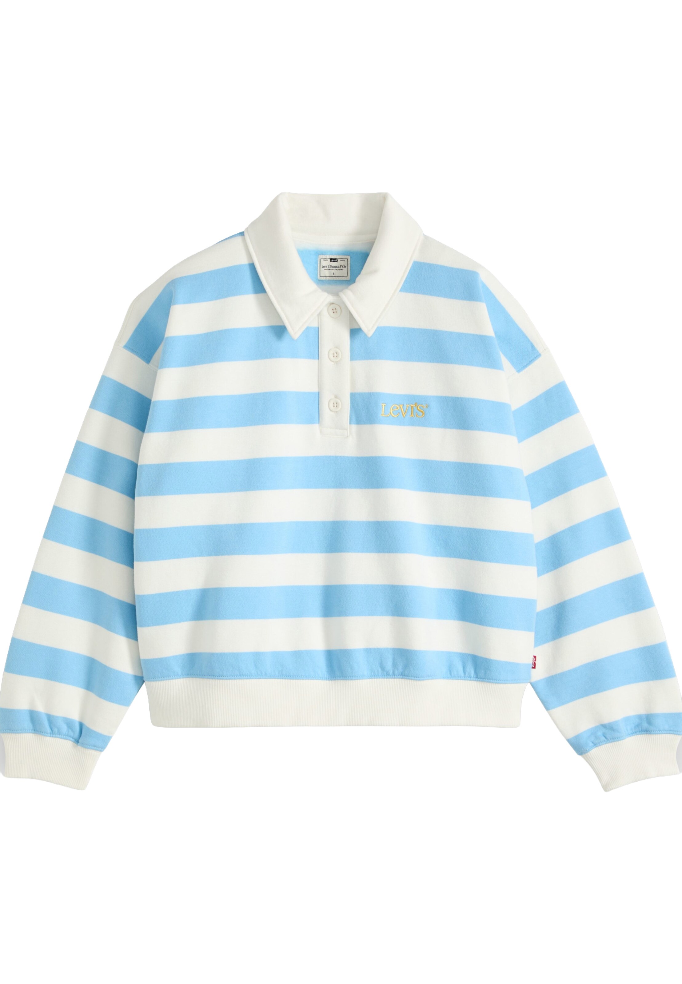 LEVI'S ® Sweatshirt 'GR VINTAGE RUGBY FLEECE' in XS in Light blue / White, Item view