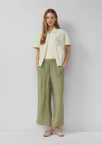 s.Oliver Wide leg Trousers in Green: front