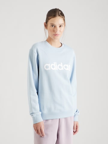 ADIDAS SPORTSWEAR Sports sweatshirt 'Essentials Linear' in Blue: front