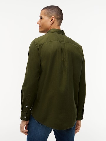 TOMMY HILFIGER Regular Fit Hemd 'FLEX' in Grün