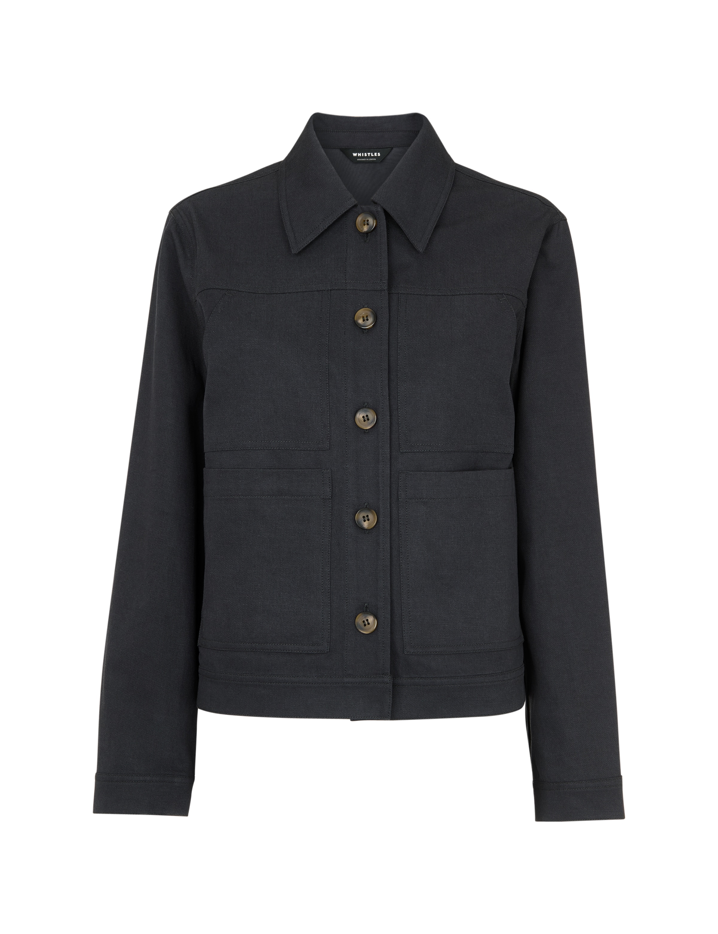 Whistles Between-Season Jacket 'Mia' in Black: front