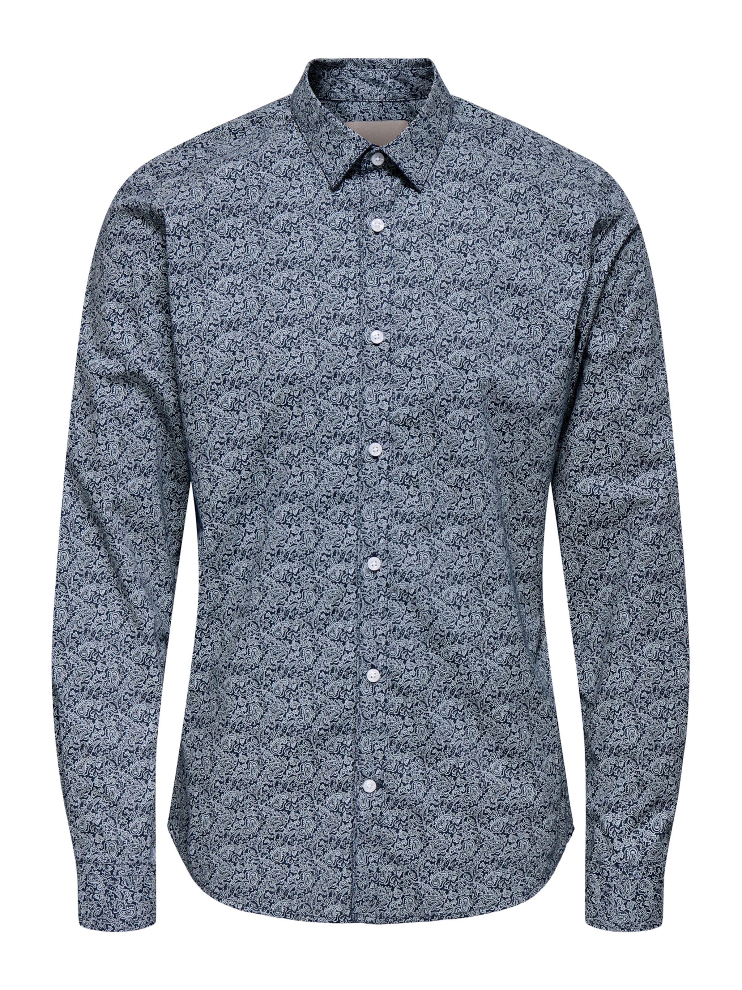 Only & Sons Slim fit Button Up Shirt 'ONSSANE' in Blue: front