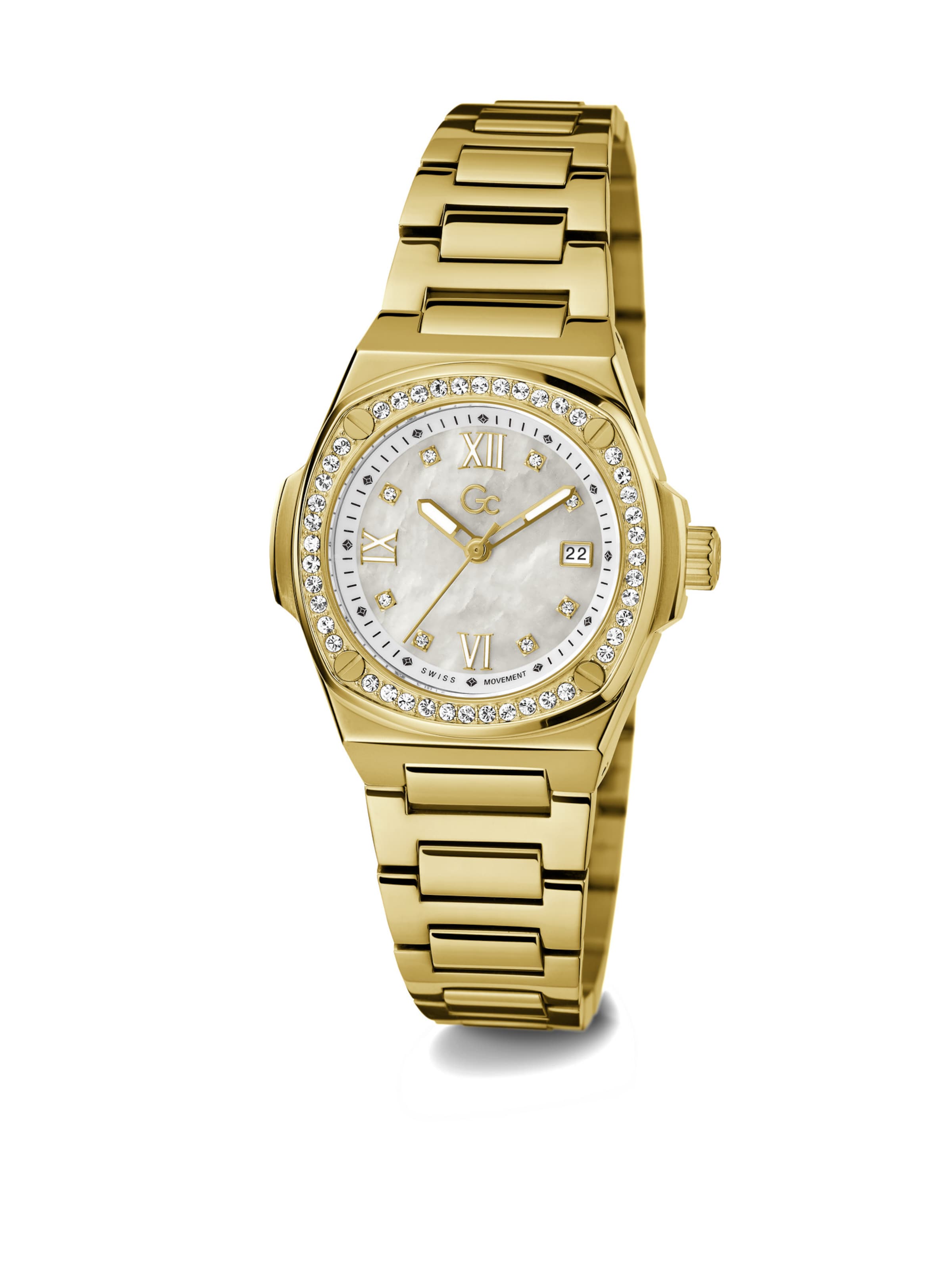 Gc Analog Watch 'Coussin' in Gold