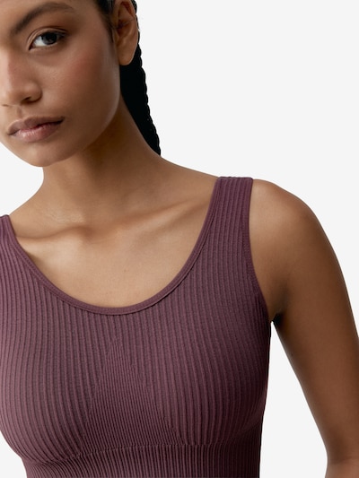 Born Living Yoga Haut de sport ' Flow ' en bordeaux, Vue avec produit