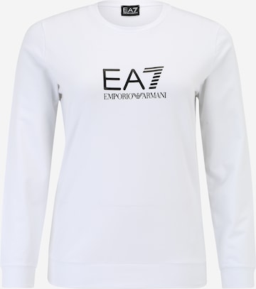 balts EA7 Emporio Armani Sportisks džemperis: no priekšpuses