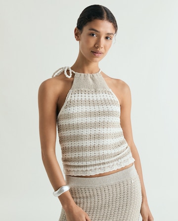 Scalpers Knitted Top in Beige