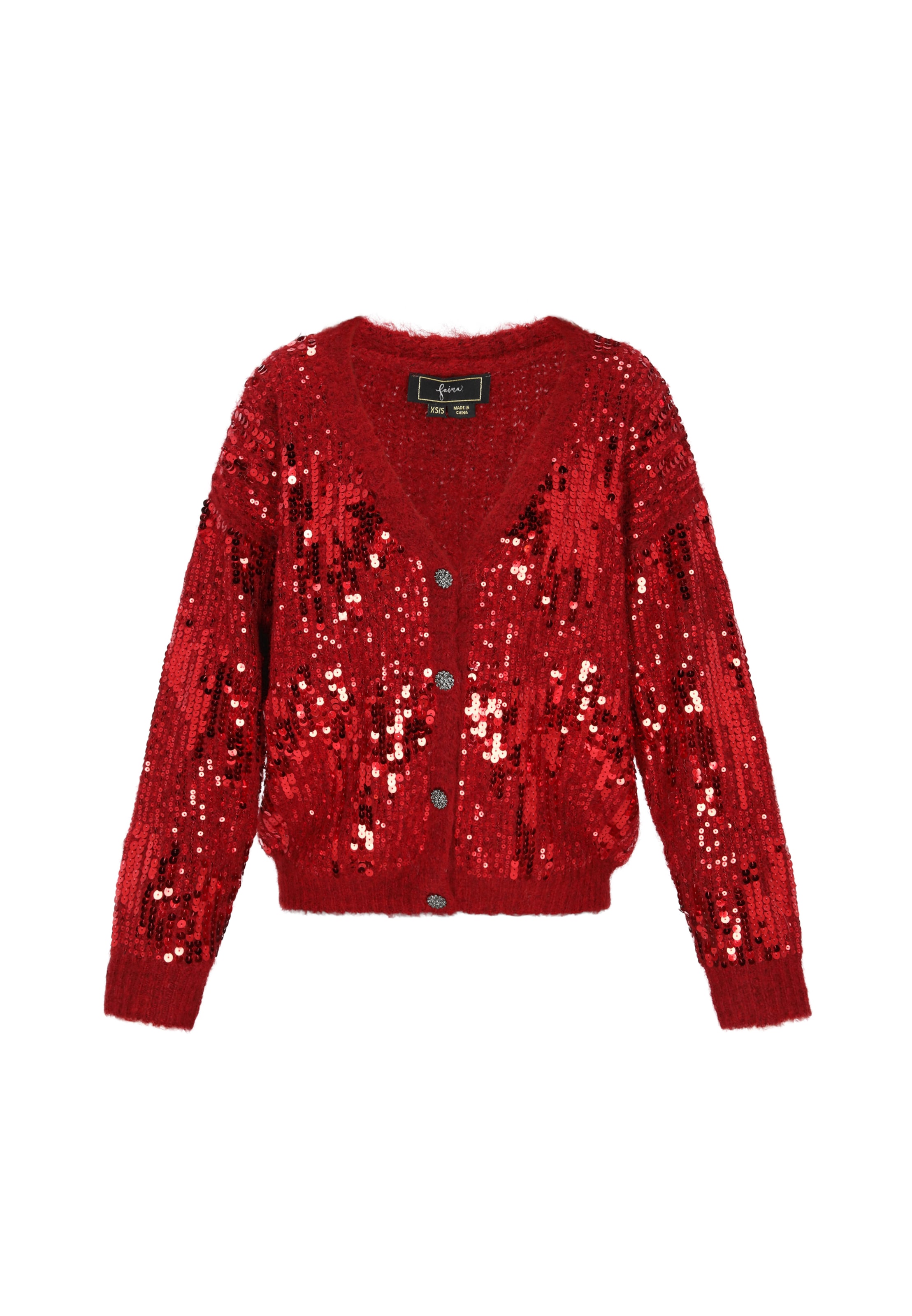 faina - Cárdigan en rojo: frente