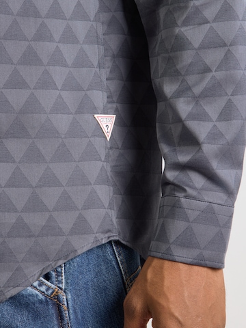 GUESS Regular fit Button Up Shirt in Grey