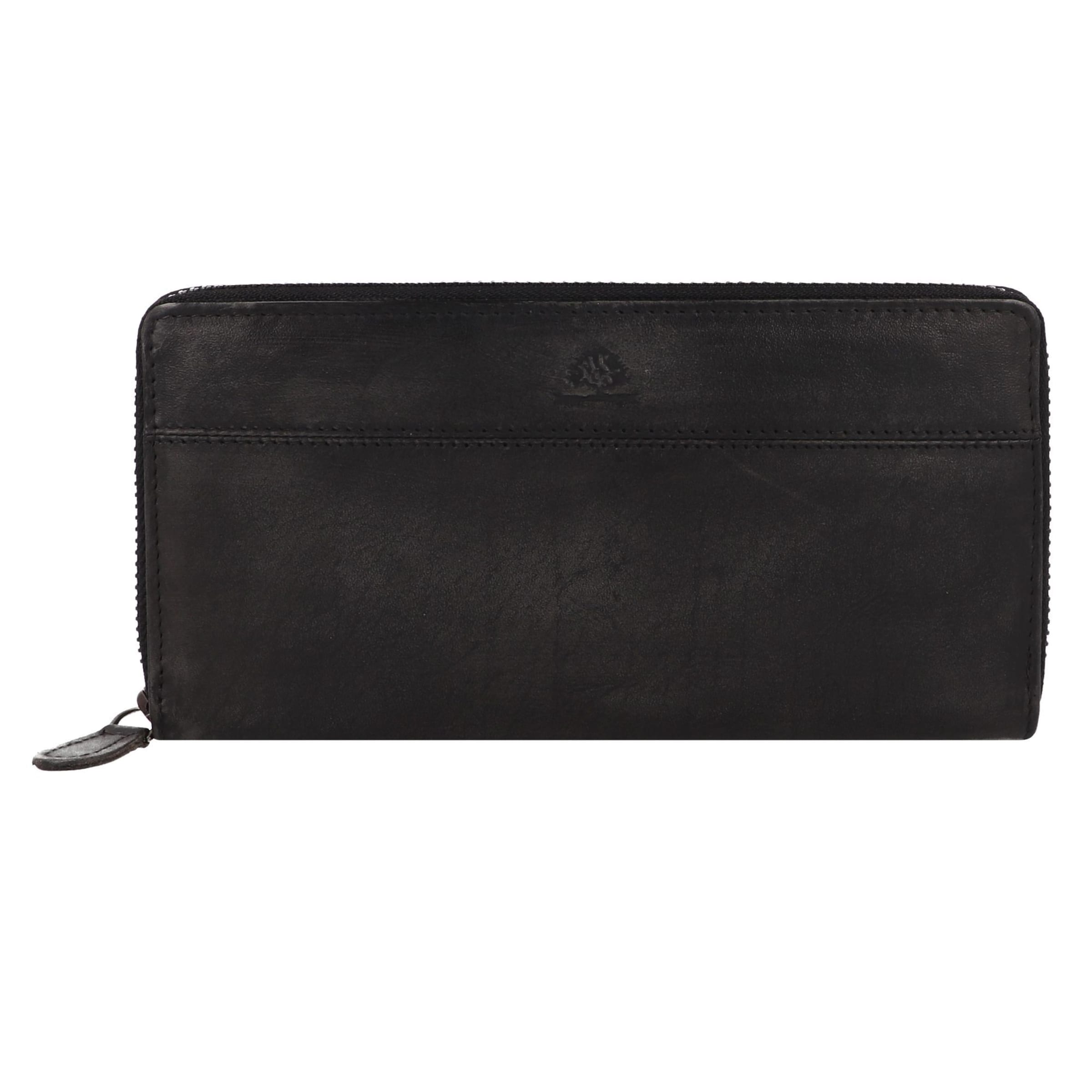 GREENBURRY Wallet 'Destressed' in Black: front