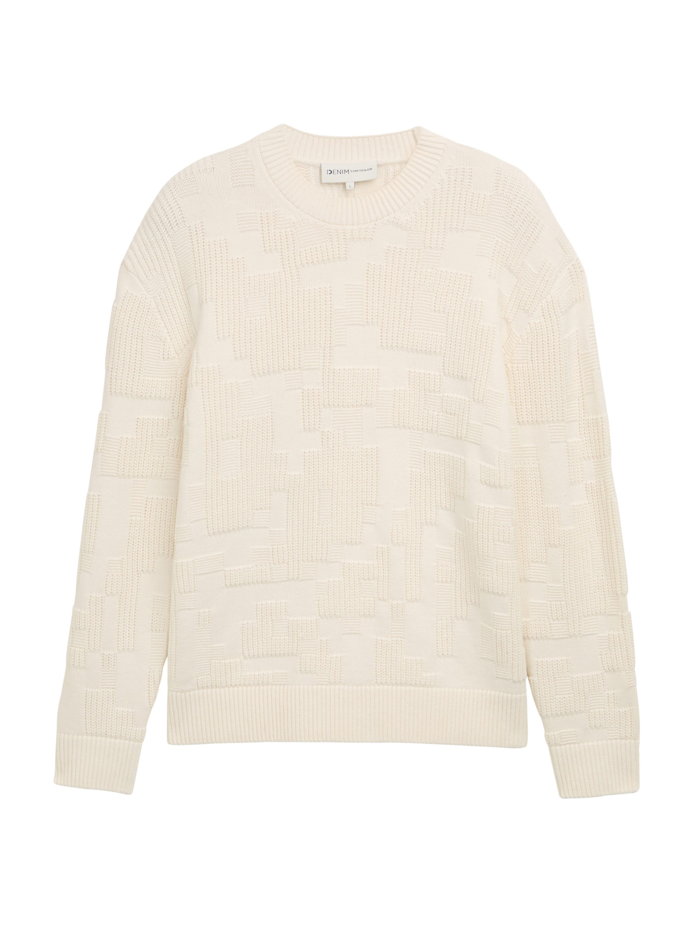 TOM TAILOR DENIM Pullover i hvid: forside