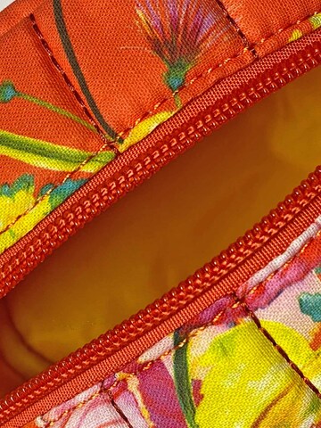 Marylène Madou - Bolsa de maquillaje 'Silk Flowers' en naranja