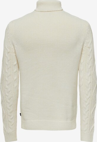 Pullover 'BRYAN' di Only & Sons in bianco