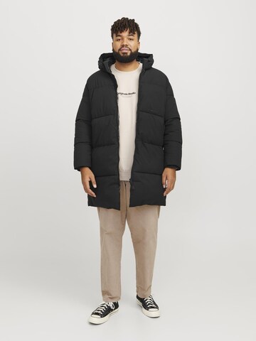 Jack & Jones Plus Vinterfrakke 'JORVesterbro' i sort