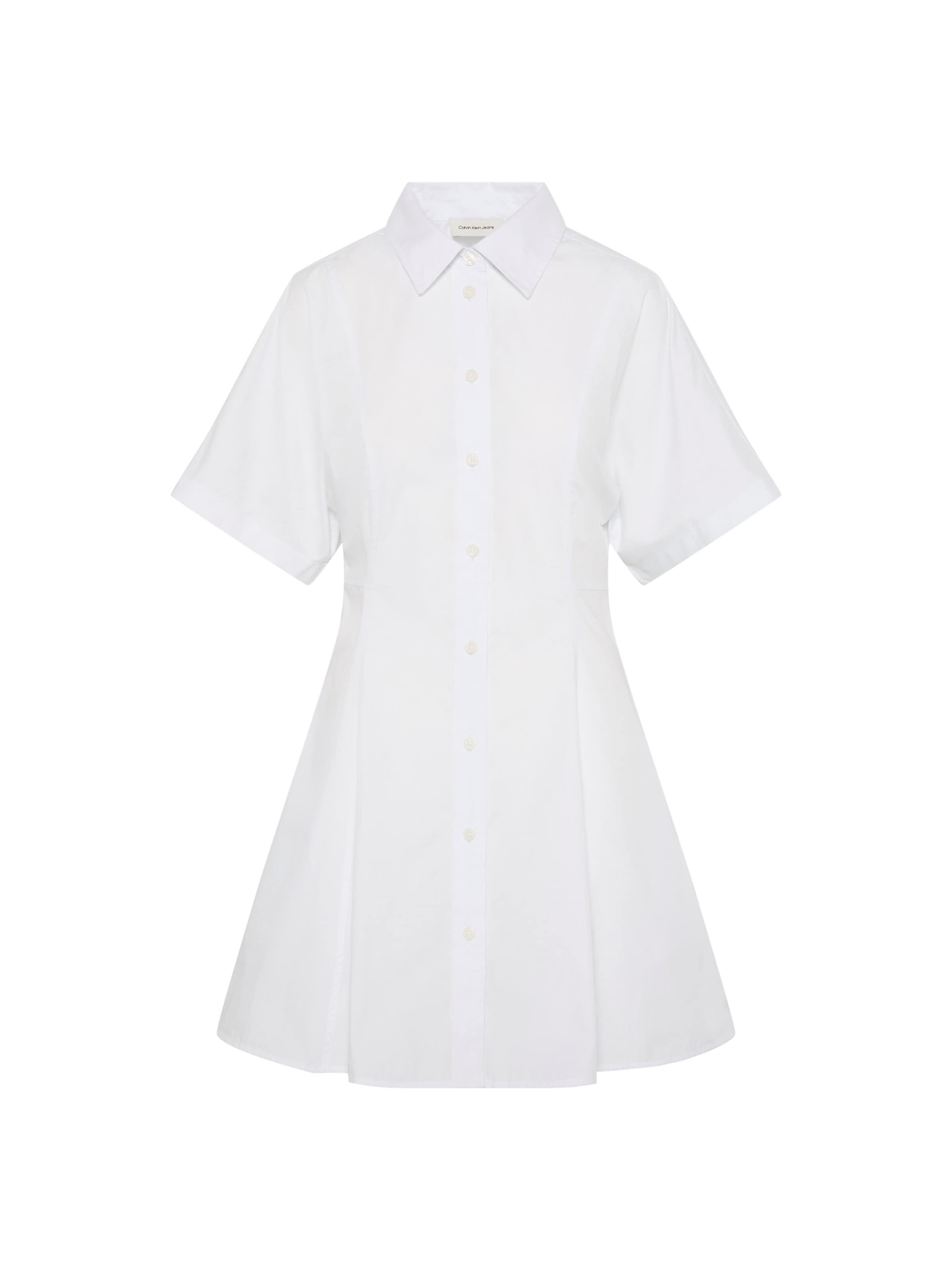 Calvin Klein Jeans Shirt dress in White: front