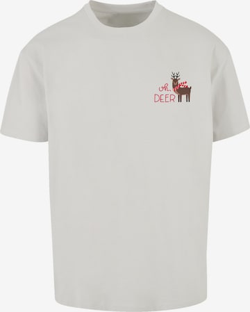 T-Shirt 'Christmas Deer' F4NT4STIC en gris : devant