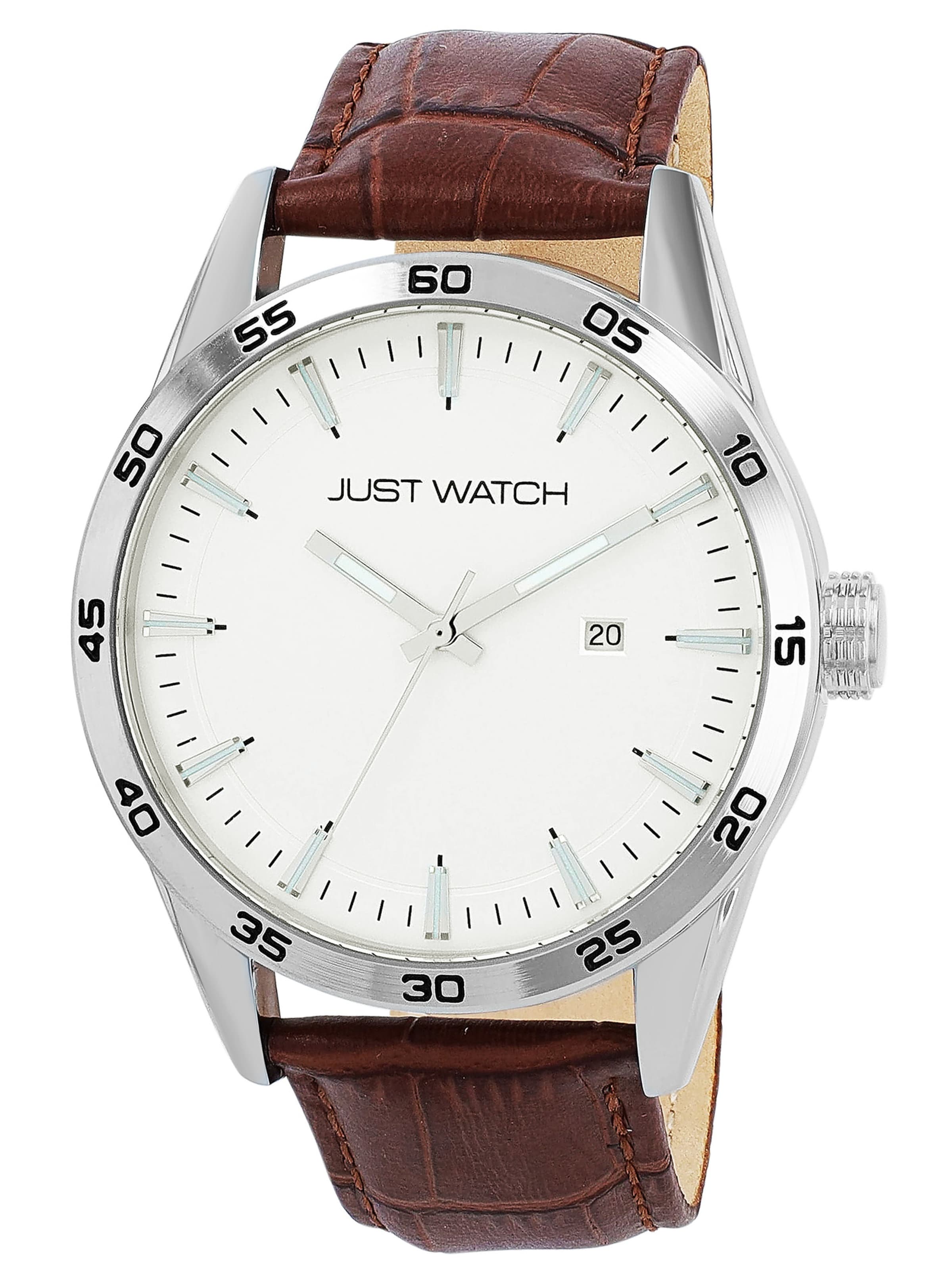 Just Watch Analog Watch 'Datumsanzeige' in Brown