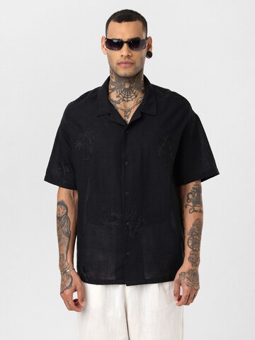 Dandalo Comfort fit Button Up Shirt 'Dave' in Black: front