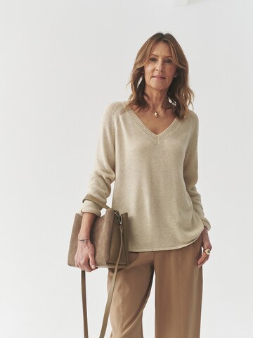 Pullover 'Hana' di TATUUM in beige: frontale
