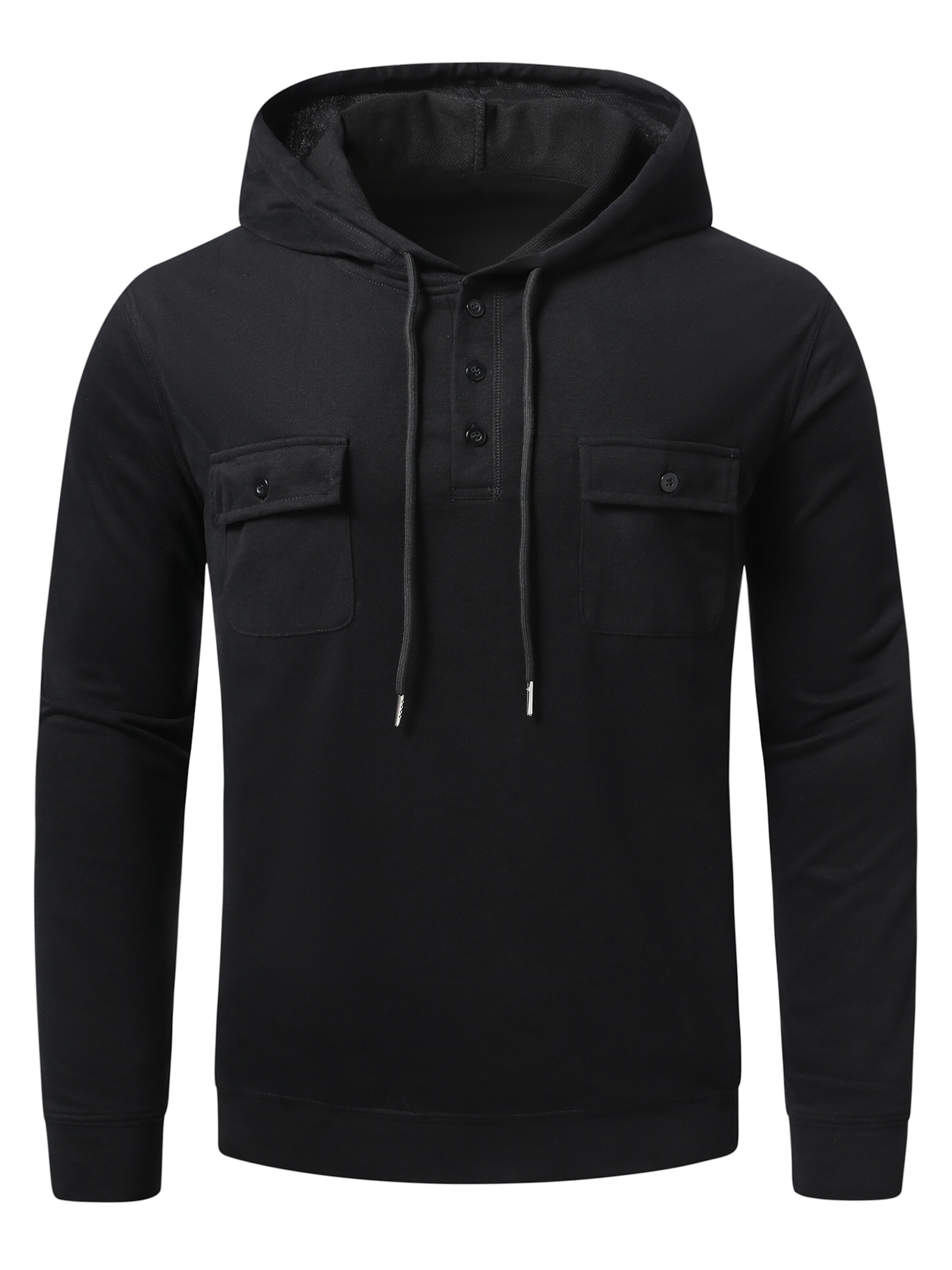 YOUTHUP Athletic Sweatshirt in Black: front