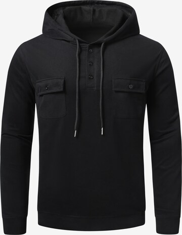 YOUTHUP Athletic Sweatshirt in Black: front